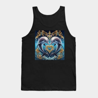 Dolphin Hearts Of Love 12 Tank Top